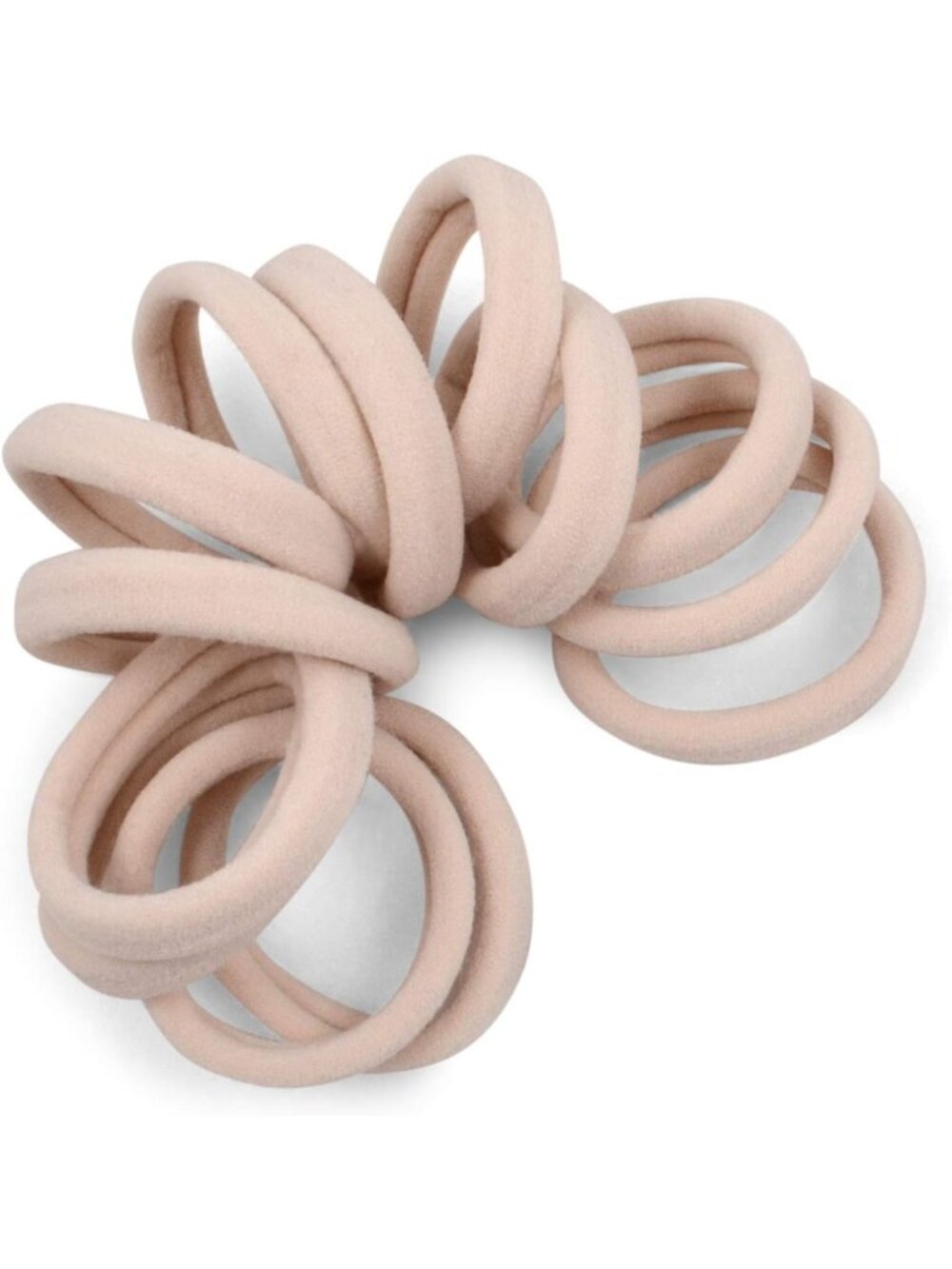 Gentle No-Damage Seamless Hair Ties - Soft Stretchy Ponytail Holders, 12 Count